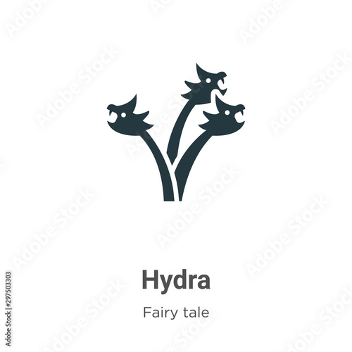Hydra vector icon on white background. Flat vector hydra icon symbol sign from modern fairy tale collection for mobile concept and web apps design.