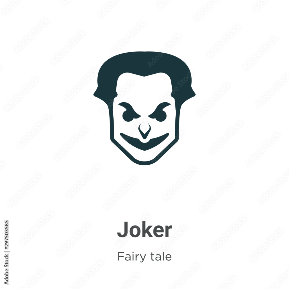 Joker vector icon on white background. Flat vector joker icon symbol sign from modern fairy tale collection for mobile concept and web apps design.