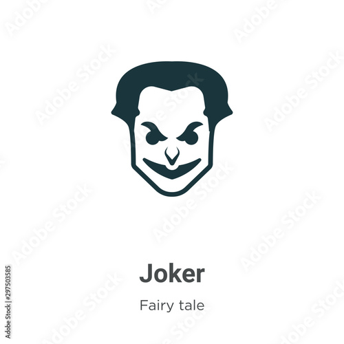 Joker vector icon on white background. Flat vector joker icon symbol sign from modern fairy tale collection for mobile concept and web apps design.