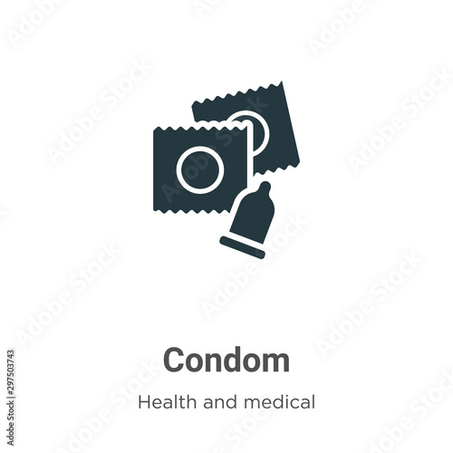 Condom vector icon on white background. Flat vector condom icon symbol sign from modern health and medical collection for mobile concept and web apps design.
