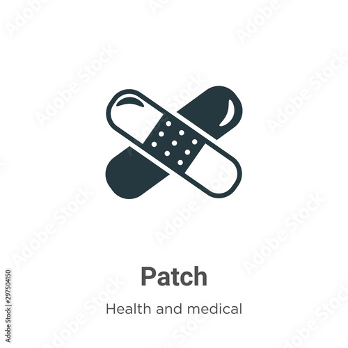 Patch vector icon on white background. Flat vector patch icon symbol sign from modern health and medical collection for mobile concept and web apps design.