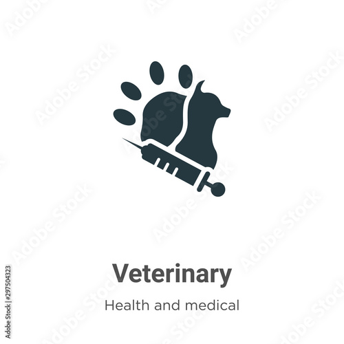 Veterinary vector icon on white background. Flat vector veterinary icon symbol sign from modern health and medical collection for mobile concept and web apps design.