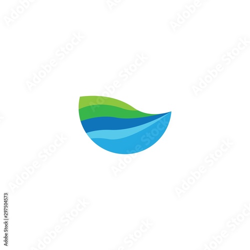 Landscape logo template vector icon design