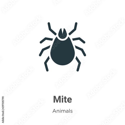 Mite vector icon on white background. Flat vector mite icon symbol sign from modern animals collection for mobile concept and web apps design.