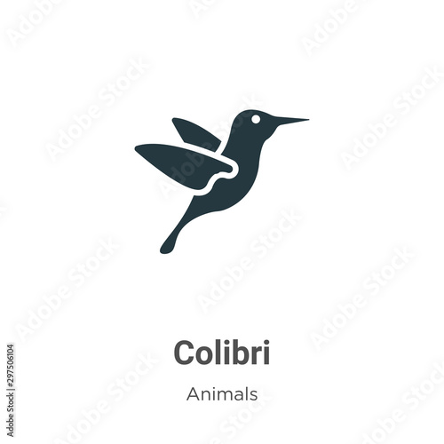 Colibri vector icon on white background. Flat vector colibri icon symbol sign from modern animals collection for mobile concept and web apps design.