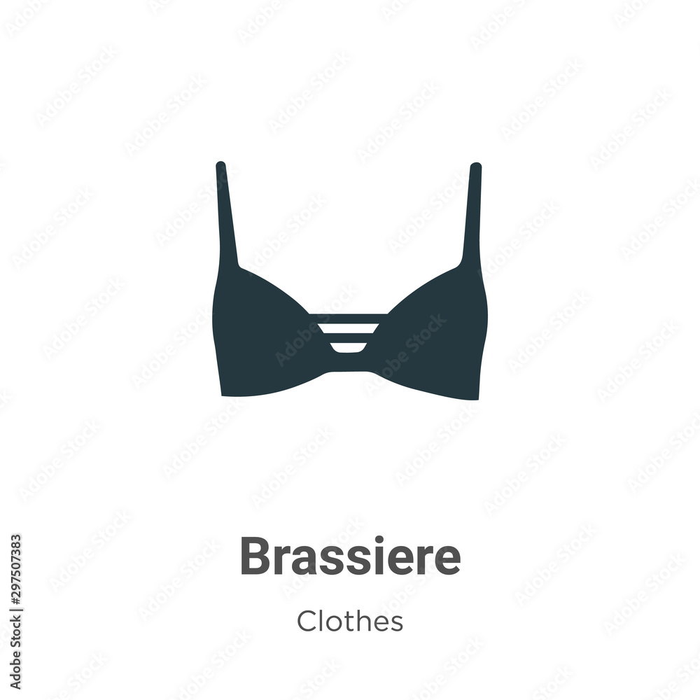 Brassiere vector icon on white background. Flat vector brassiere icon  symbol sign from modern clothes collection for mobile concept and web apps  design. Stock Vector