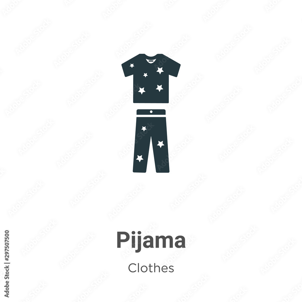 Pijama vector icon on white background. Flat vector pijama icon symbol sign  from modern clothes collection for mobile concept and web apps design.  Stock Vector | Adobe Stock
