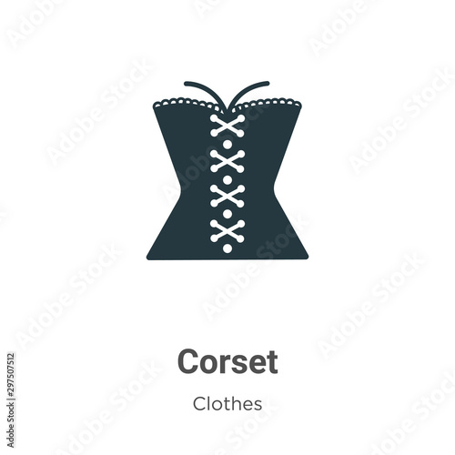 Corset vector icon on white background. Flat vector corset icon symbol sign from modern clothes collection for mobile concept and web apps design.