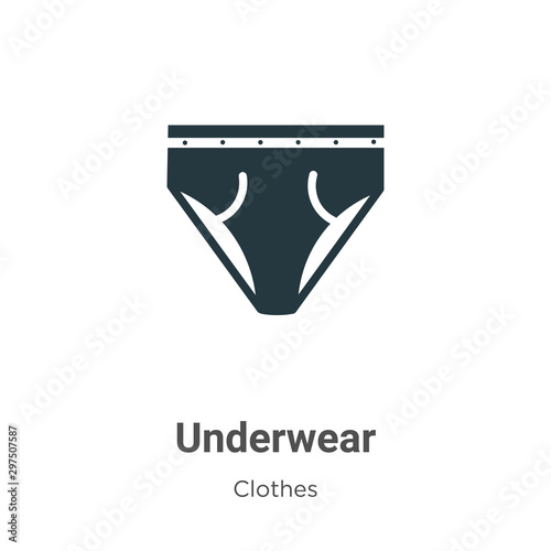 Underwear vector icon on white background. Flat vector underwear icon symbol sign from modern clothes collection for mobile concept and web apps design.