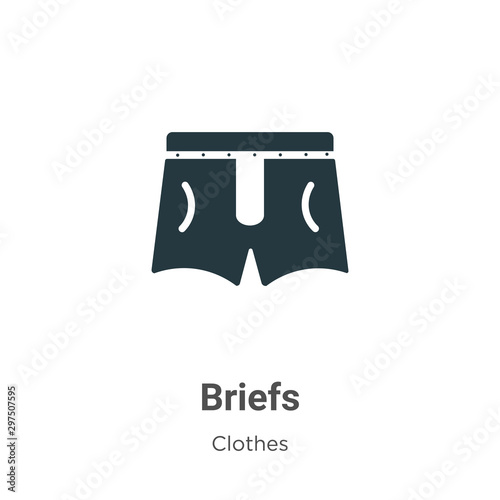 Briefs vector icon on white background. Flat vector briefs icon symbol sign from modern clothes collection for mobile concept and web apps design.