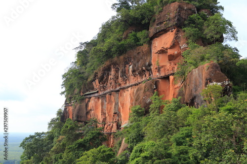 Stairs of Phu Thok temple in Bueng Kan Province, Thailand
