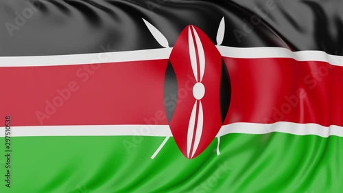4K Seamlessly Looping Kenya Flag Series E