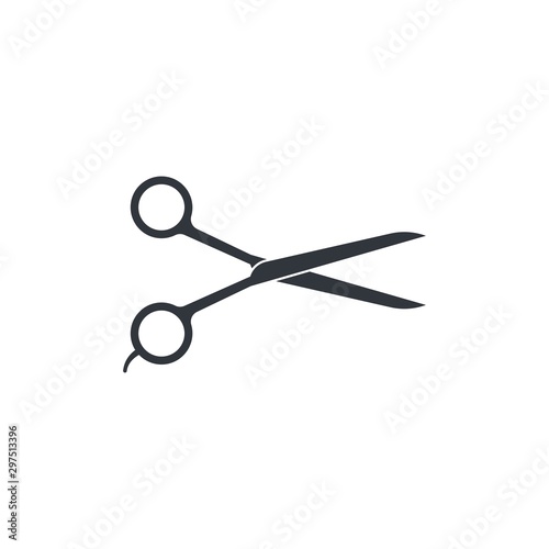 Scissors logo template vector icon