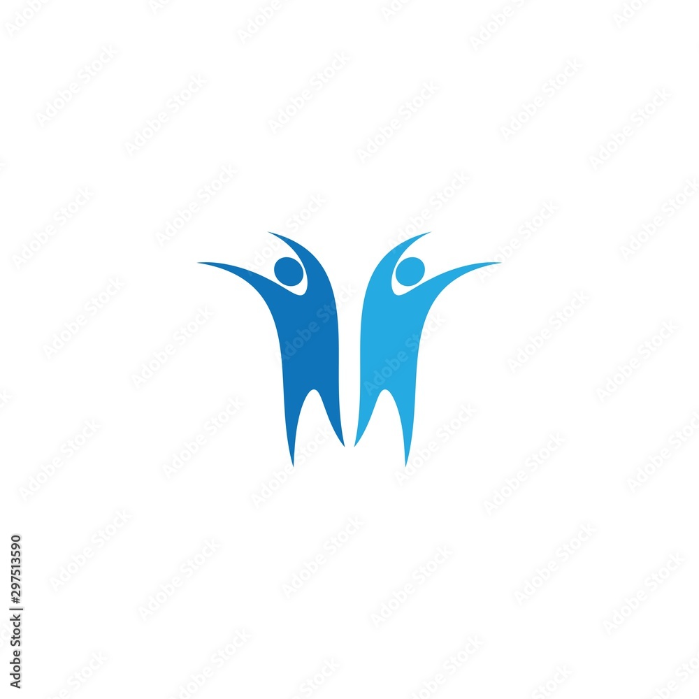 Naklejka premium Community logo template vector icon