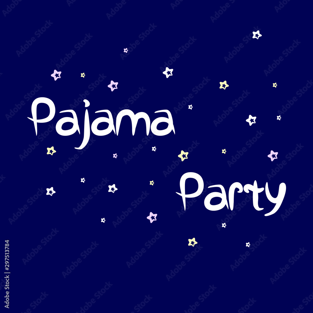 pajama party lettering