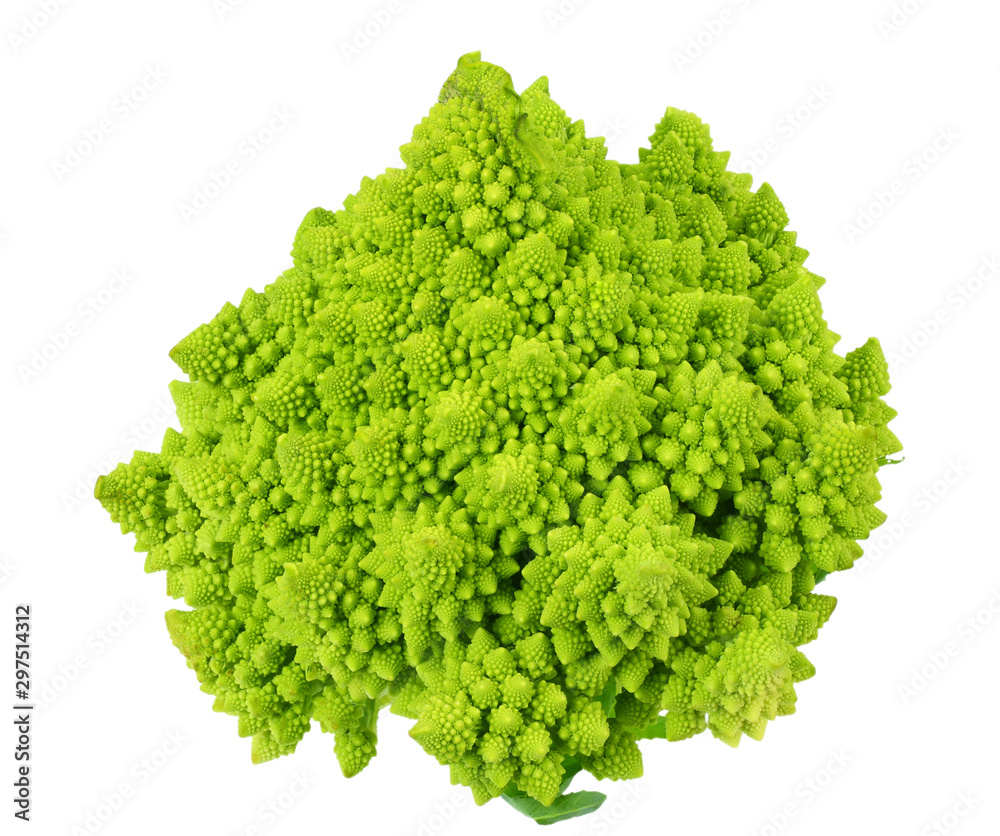 Romanesco broccoli isolated on white background. Roman cauliflower. Romanesco broccoli isolated on white background. Roman cauliflower.