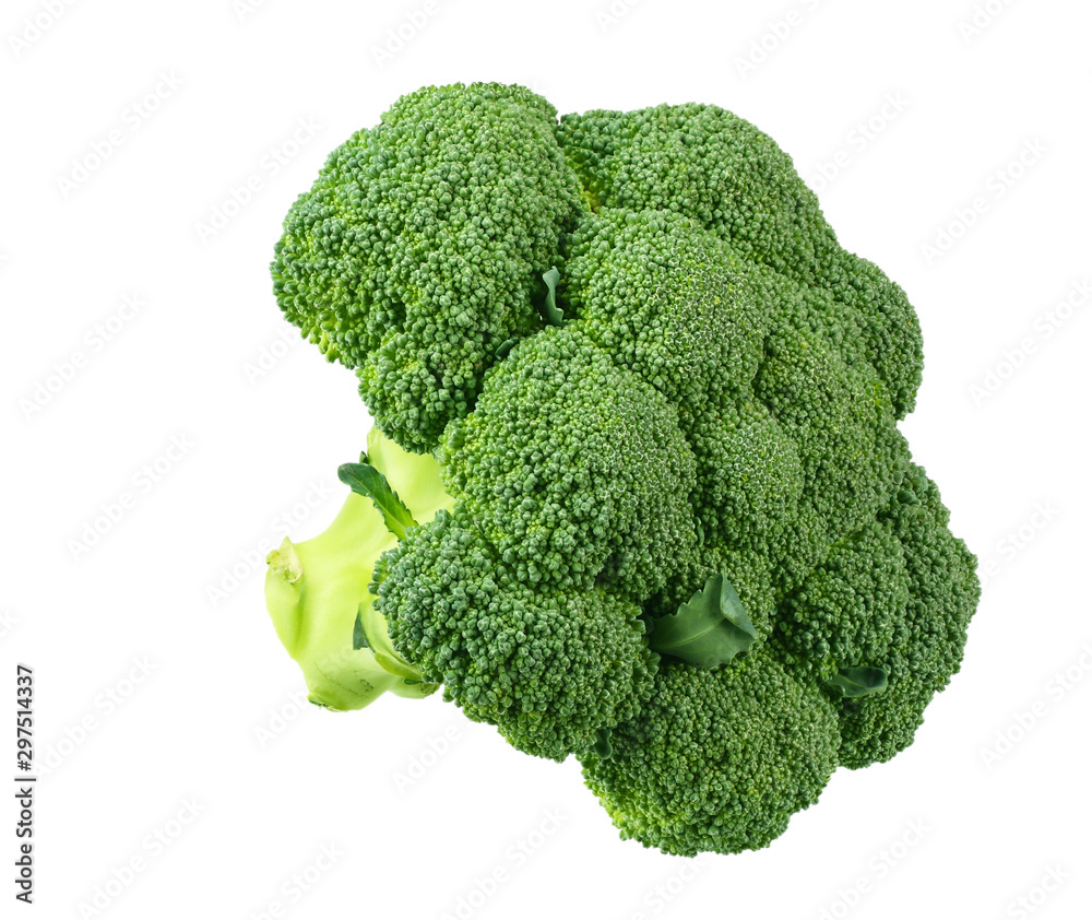 green broccoli isolated on white background. green broccoli isolated on white background.