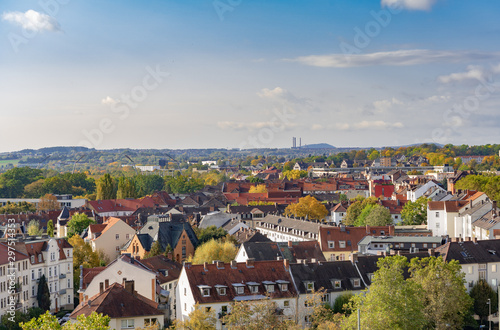 View over the rooftops of Kassel, Germany, October 13, 2019