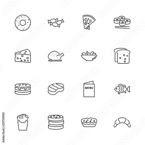 Food - Flat Vector Icons