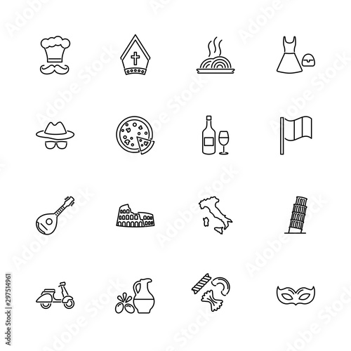 Italian - Flat Vector Icons