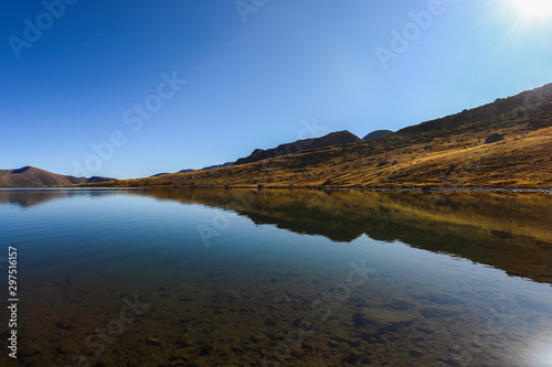 lake and mountain landscape