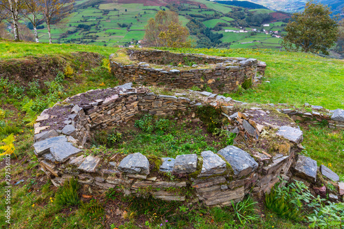 Castro de San Chuis, San Martin de Beduledo, Comarca Vaqueira, Municipio Allande, Asturias, Spain, Europe photo