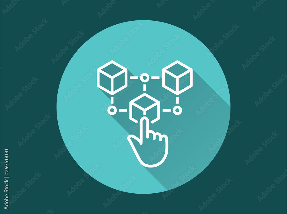 Blockchain icon for graphic and web design. Blockchain icon for graphic and web design.