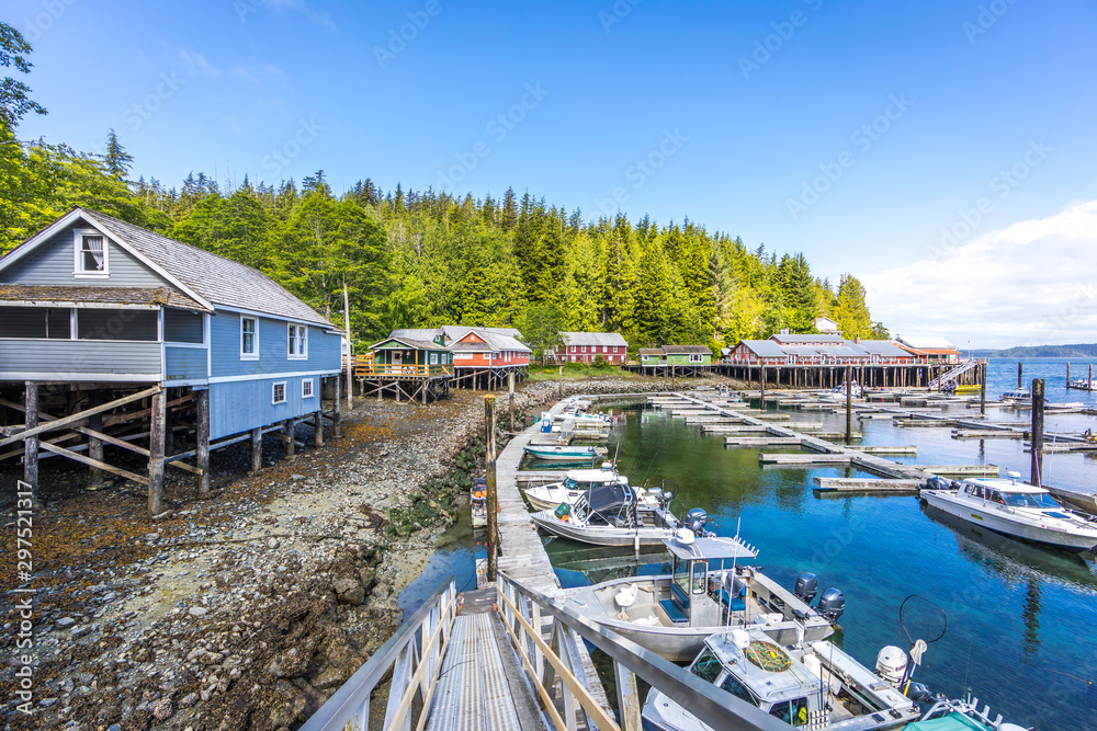 Marina at Telegraph Cove, Vancouver Island, British Columbia, Canada