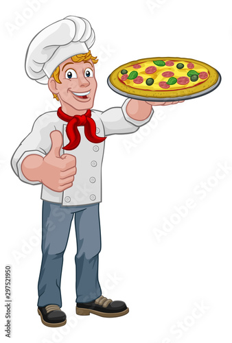 A chef holding a plate of p...