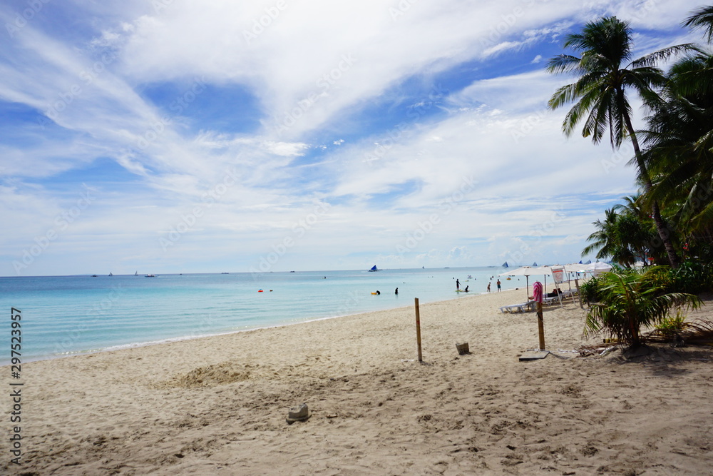 white sand beach in Boracay Philippines white sand beach in Boracay Philippines