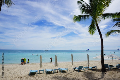 white sand beach in Boracay Philippines