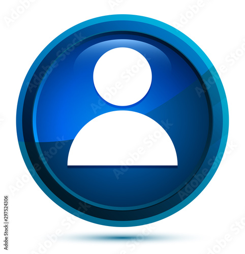 Person icon elegant blue round button illustration
