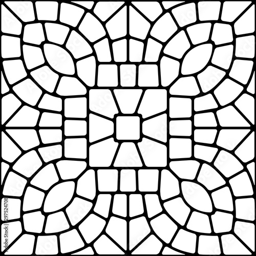 Ancient mosaic ceramic tile pattern.