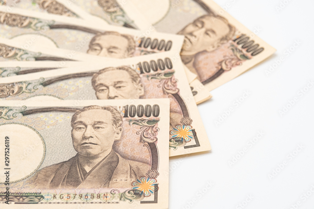 Close up japanese currency yen money banknote. Background concept for japan  economy.