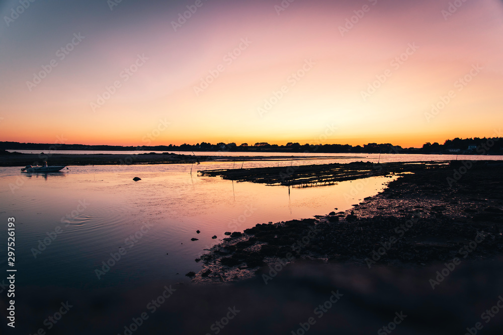 Couché de soleil - Belz - Morbihan - Bretagne