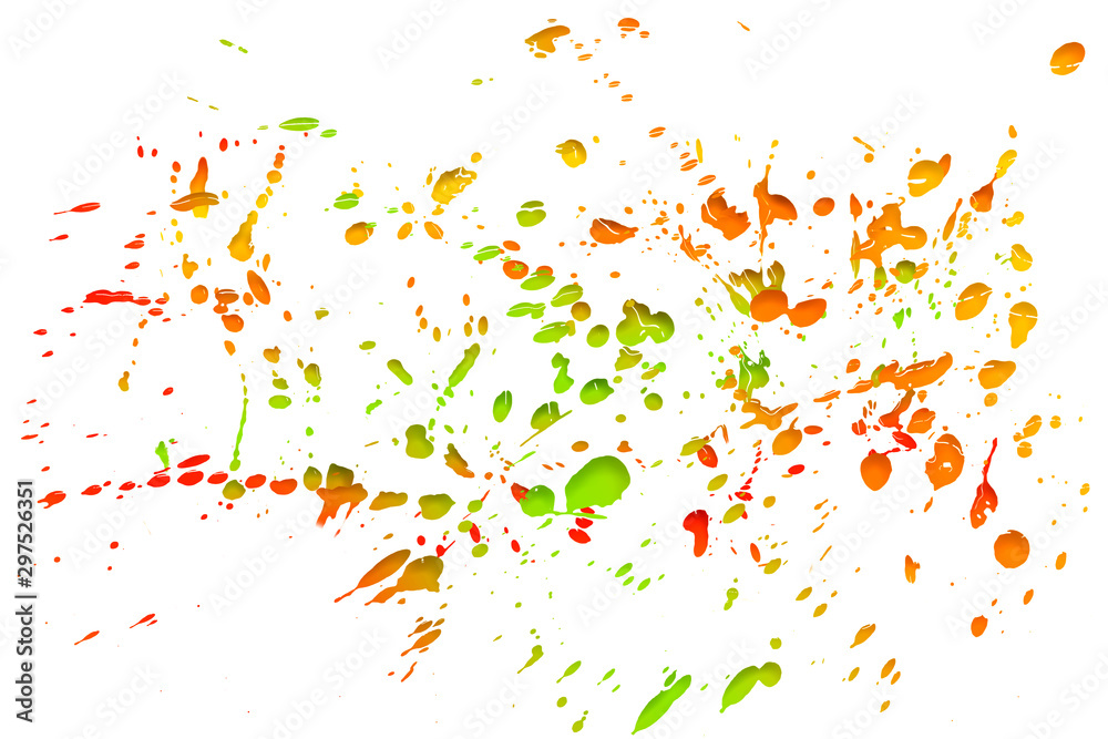 Obraz premium Colorful drops isolated on white background,abstract pattern