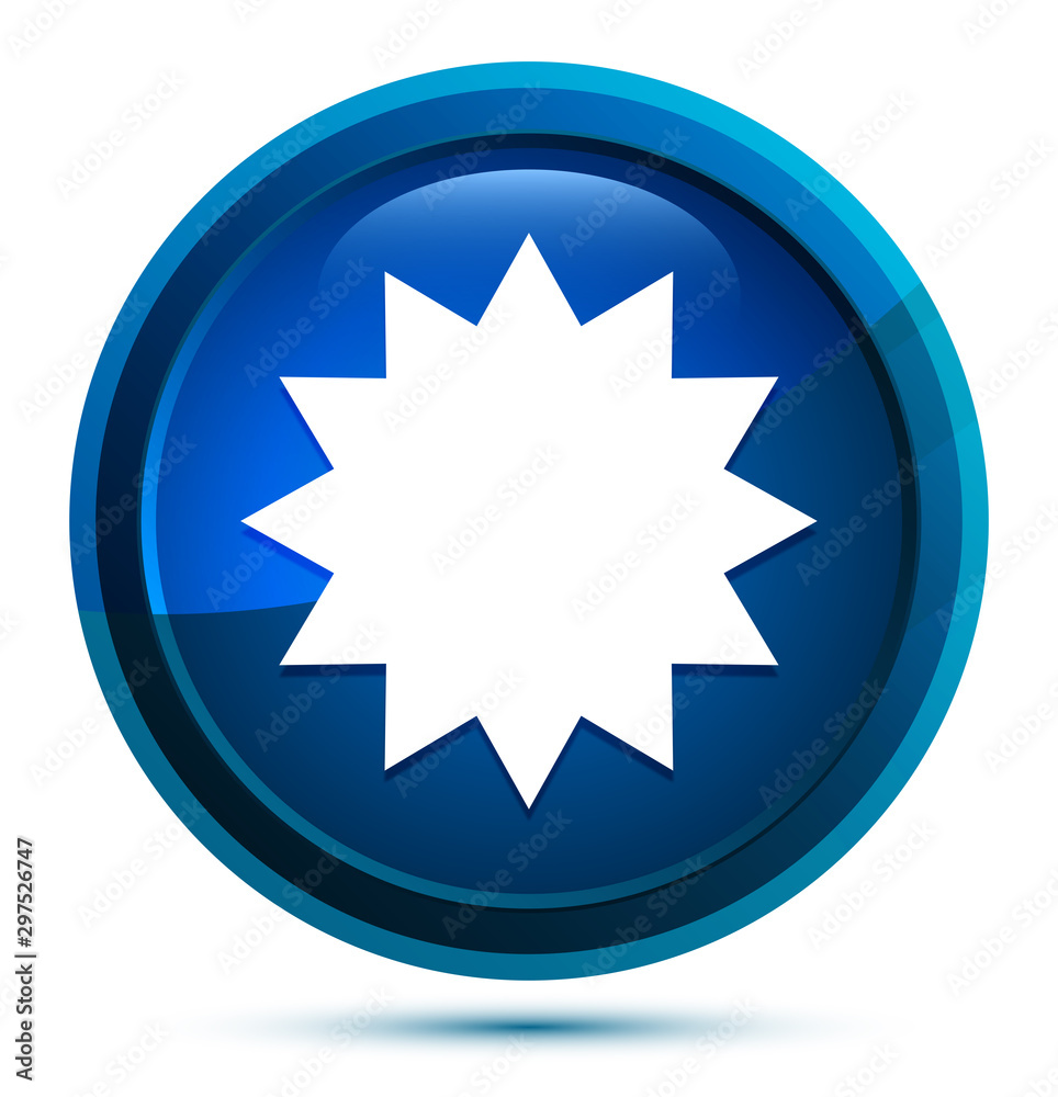 Star badge icon elegant blue round button illustration Star badge icon elegant blue round button illustration