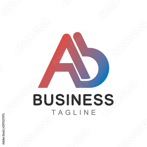 Creative letter AB logo. Abstract business logo design