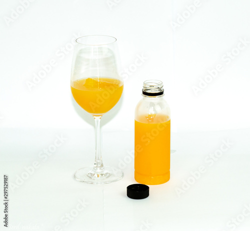 orange juice isolated on white background