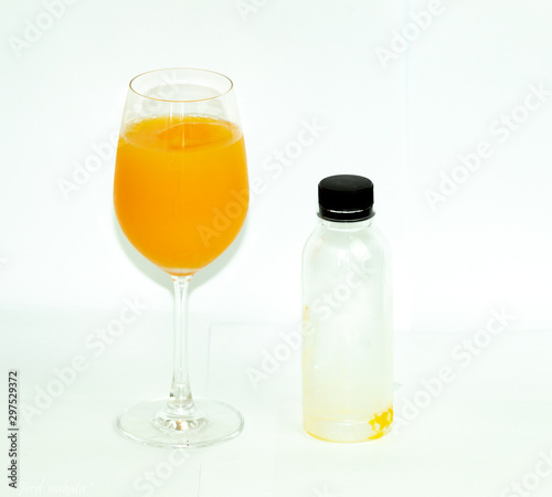 orange juice isolated on white background