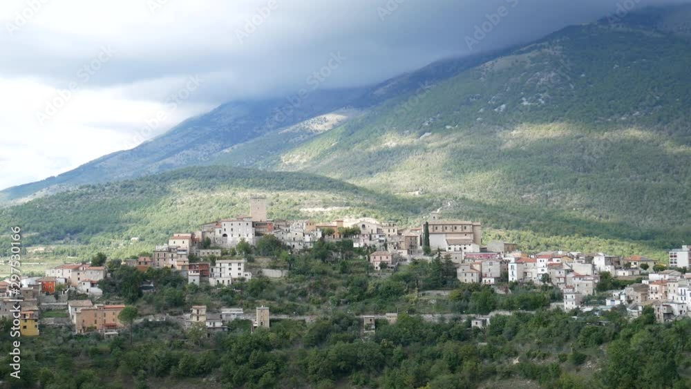 Landscape of Campoli Appennino. A little village of Abruzzo, Lazio and Molise National Park, Italy Landscape of Campoli Appennino. A little village of Abruzzo, Lazio and Molise National Park, Italy
