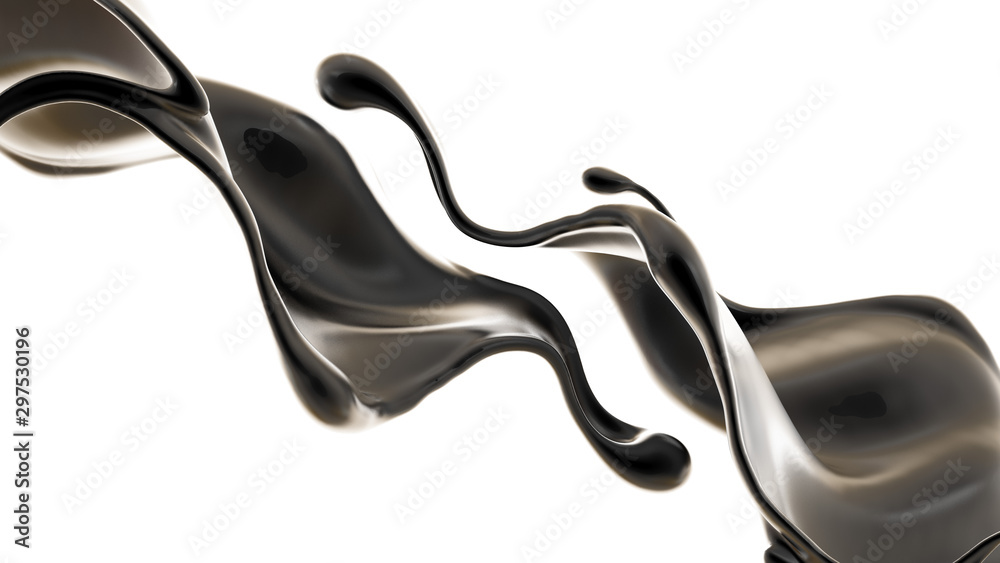 Obraz premium Splash fluid. 3d illustration, 3d rendering.