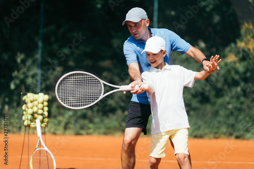 Boy on Tennis Training