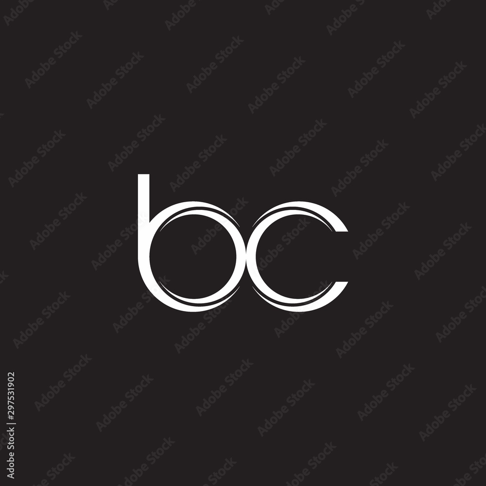 BC Initial Letter Split Lowercase Logo Modern Monogram Template Isolated on Black White BC Initial Letter Split Lowercase Logo Modern Monogram Template Isolated on Black White