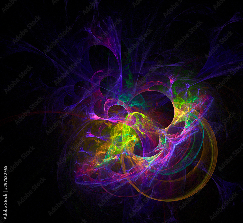 Multicolor fractal  3d design abstract background  for multiple projects like science, music,art,spiritual, technology, Christmas and happy new year  cards and invitations, print, calendar, decor,