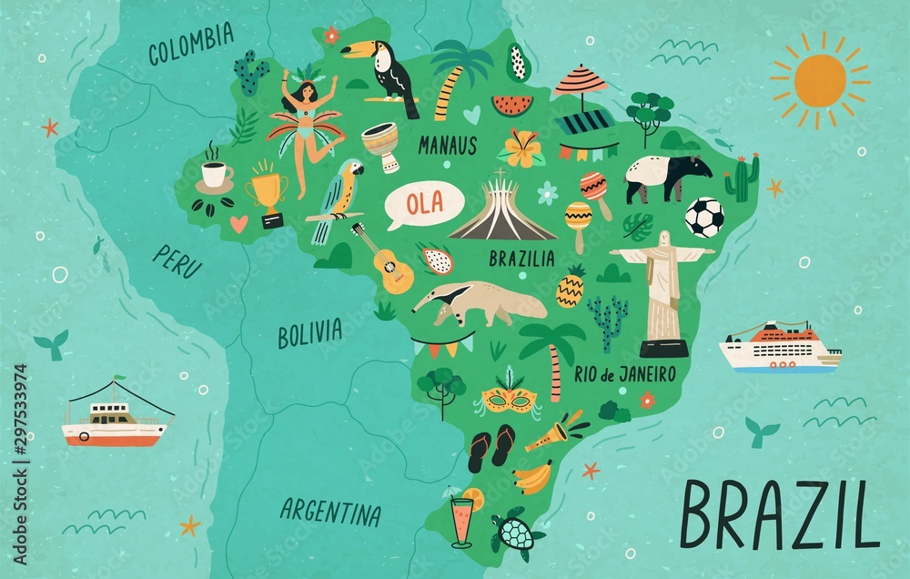 brazil tourist map