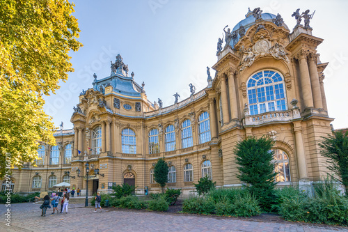 Budapest, Hungary - October 01, 2019: Vajdahunyad Castle (Hungarian: Vajdahunyad vra) is a castle in the City Park of Budapest, Hungary. It was built in 1896.