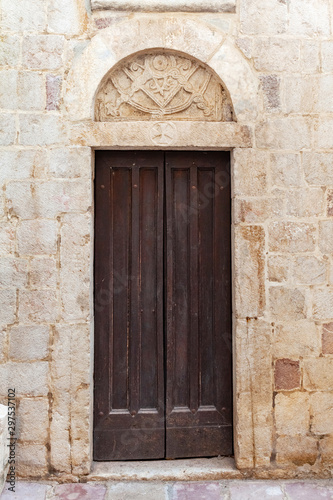 old door in the wall  fortress  Montenegro