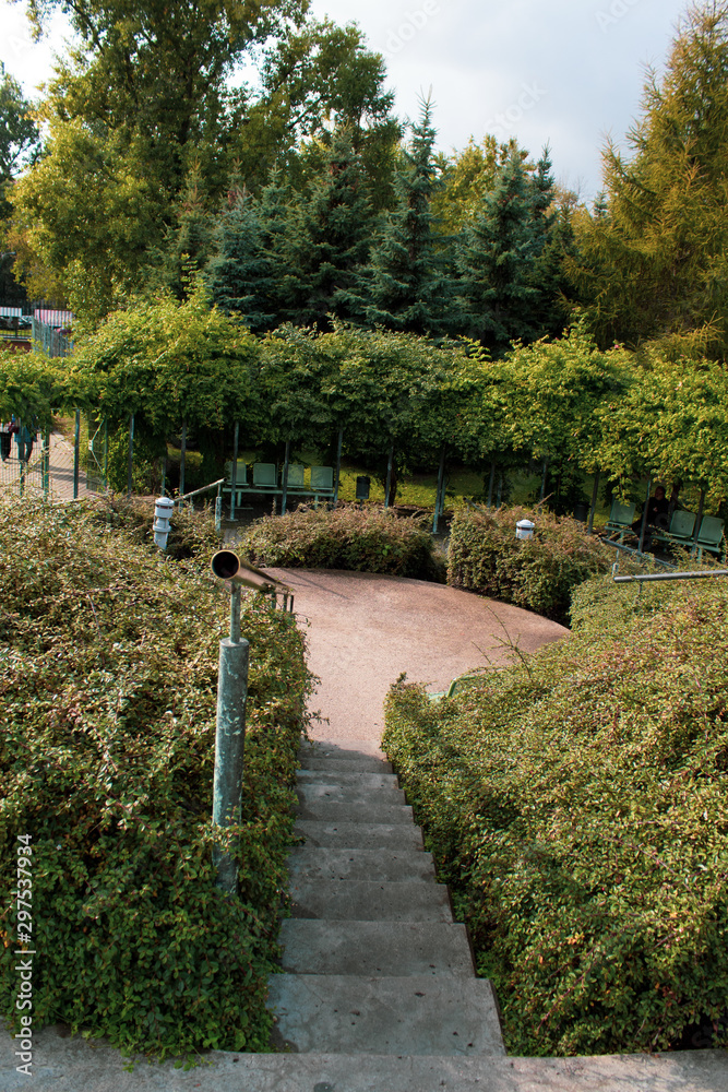 An unusual autumn park on the territory of the Warsaw Library - a great time with a book in the air.