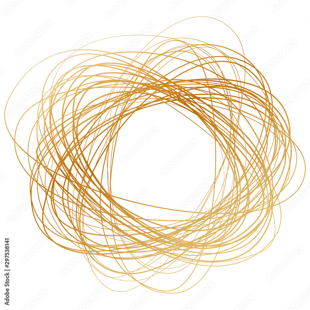 gold round frame on white background gold round frame on white background